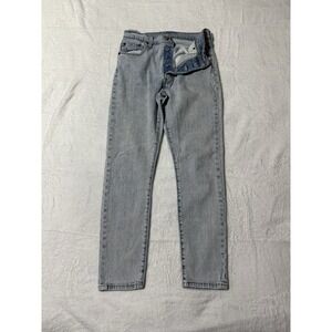 Levis 501 Jeans Womens 26 Blue Straight Button Fly Light Wash Comfort 26x26